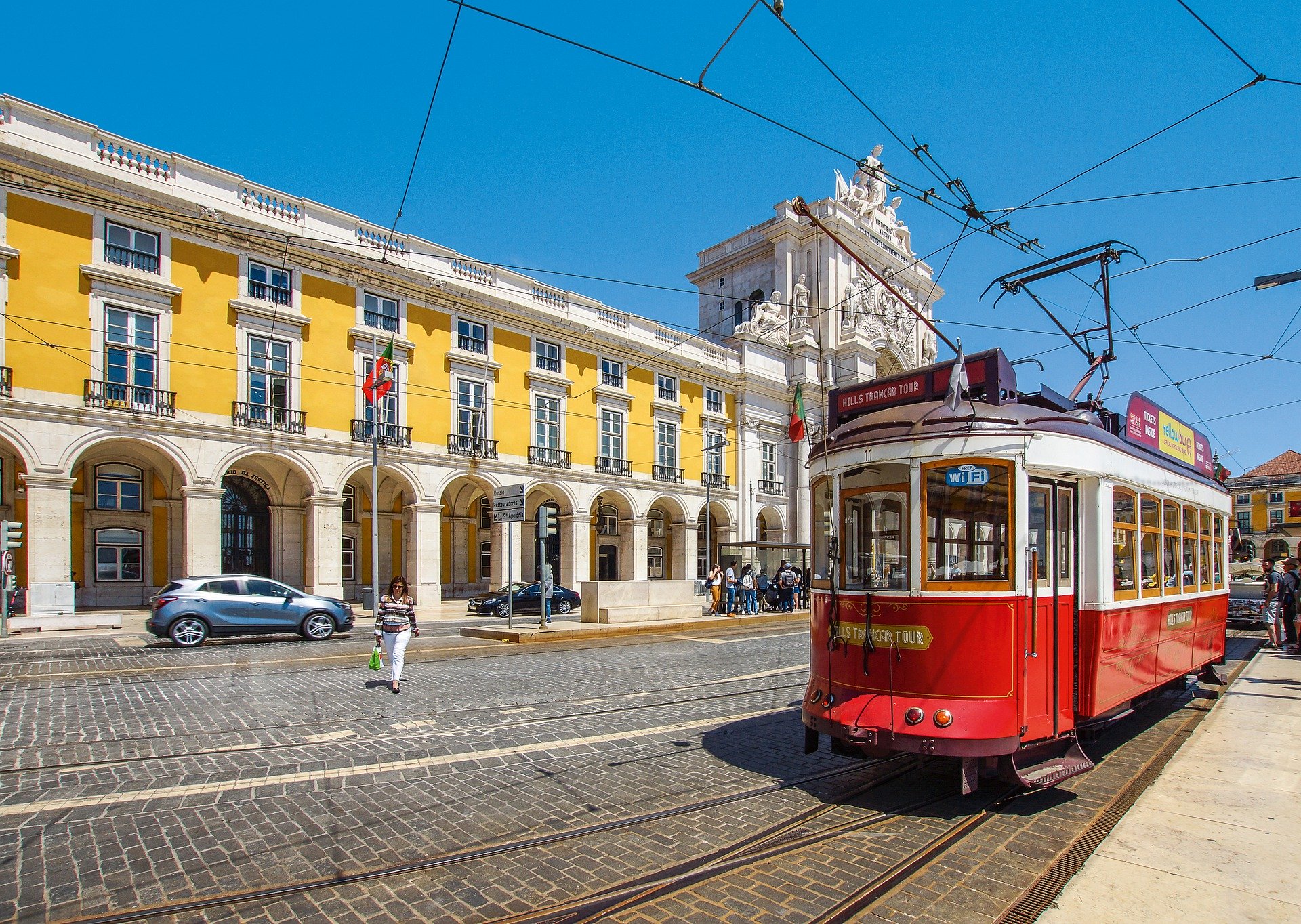 fin de curso a Portugal Tranvia de Lisboa